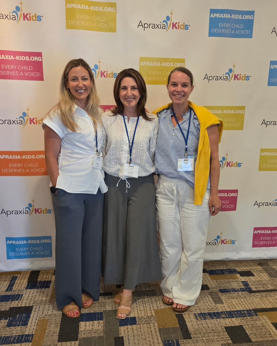Nicole with Maria Grigos and Julie Case at the Apraxia Kids national conference