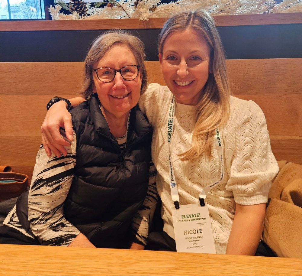 Nicole with Dr. Edythe Strand at the 2024 ASHA Convention