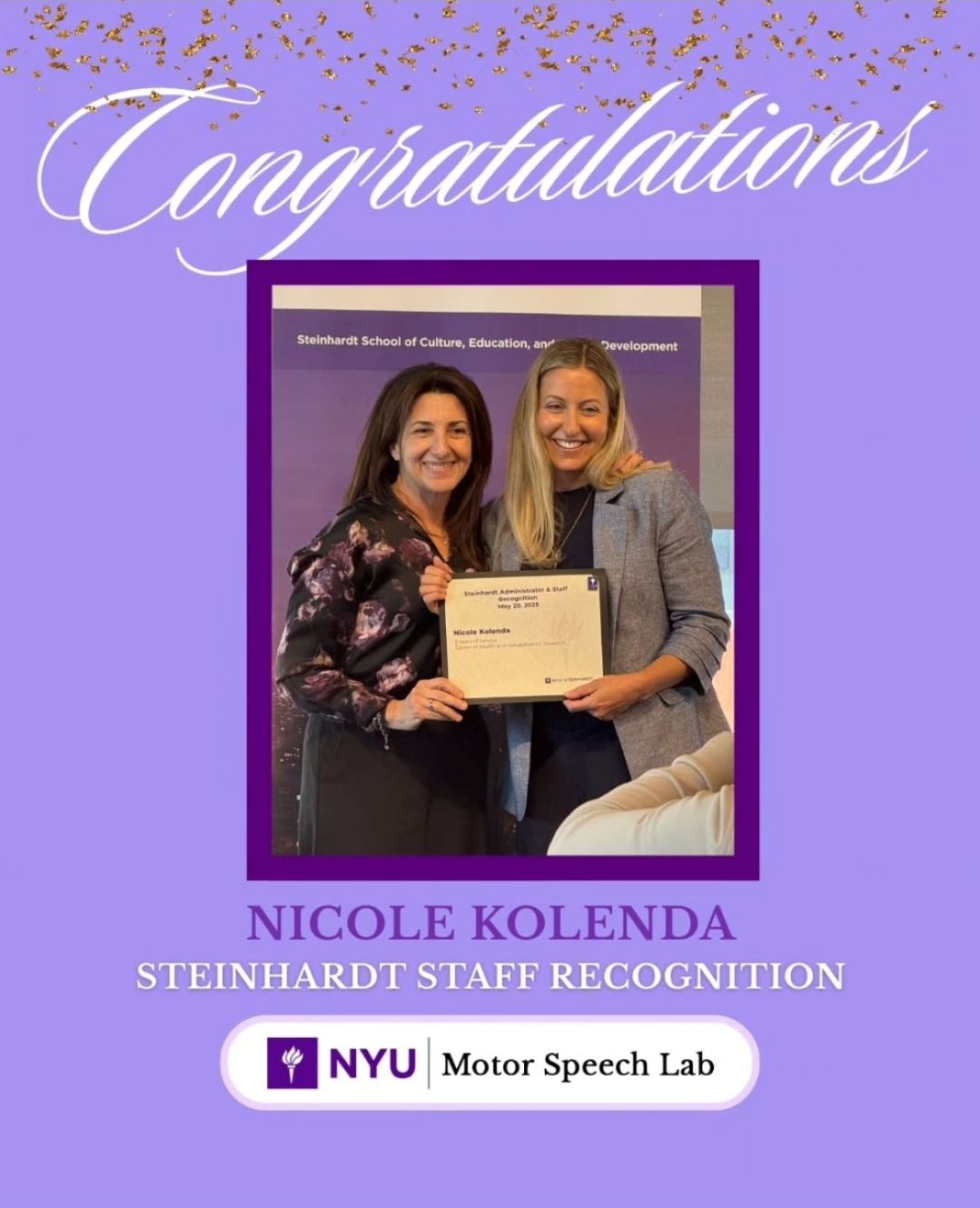 NYU Motor Speech Lab - Nicole Kolenda, M.S., CCC-SLP