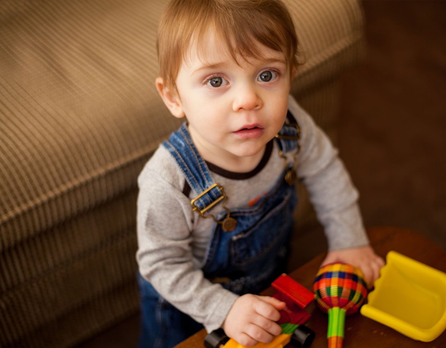 Boy with toys